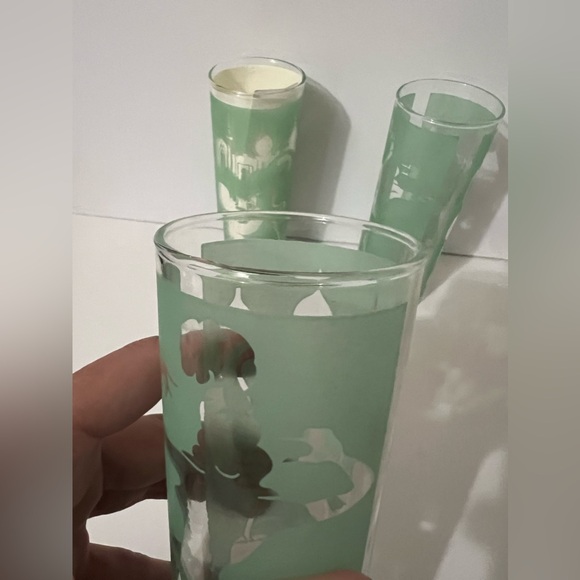 Set of 3 Dominion Glass Highball Tumblers with Belly Dancer and Snake Charmer - Picture 7 of 12